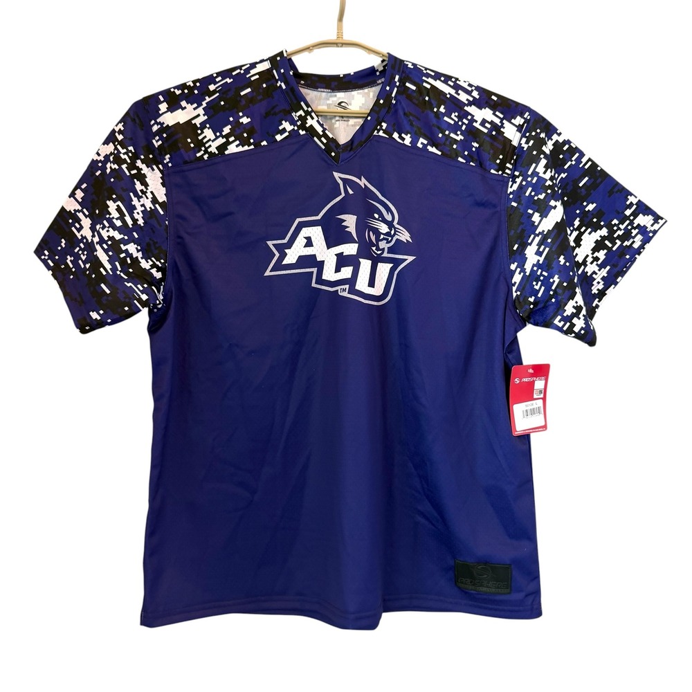 Abilene Christian University ACU Wildcats Camo Jersey ProSphere Purple Large NEW